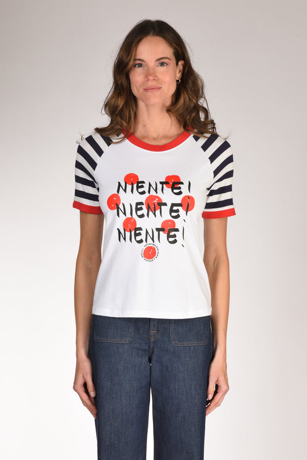 Alessandro Enriquez Tshirt Stampa Bianco/nero/rosso Donna-2