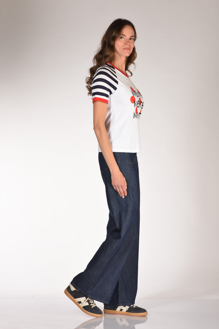 Alessandro Enriquez Tshirt Stampa Bianco/nero/rosso Donna - 4