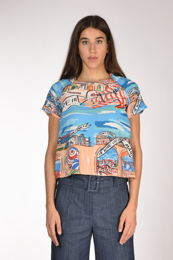 Alessandro Enriquez Camicia Stampa Multicolor Donna-2