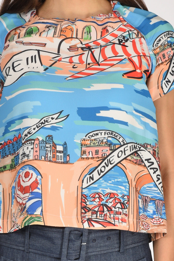 Alessandro Enriquez Camicia Stampa Multicolor Donna - 3