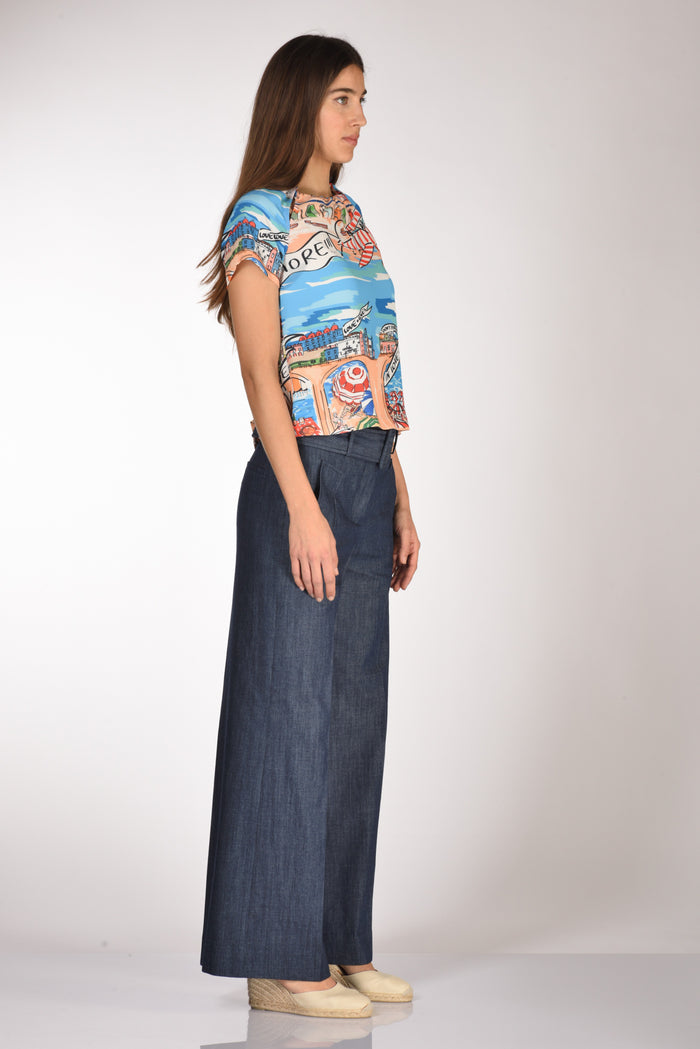 Alessandro Enriquez Camicia Stampa Multicolor Donna - 4