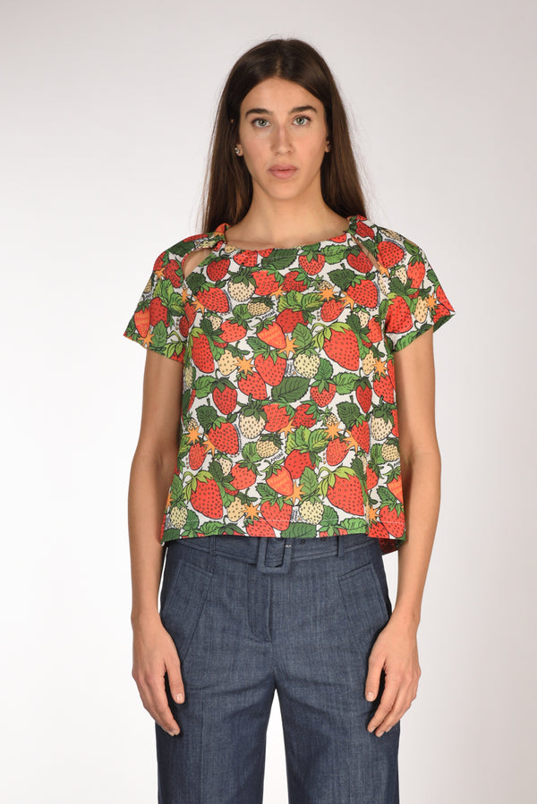 Alessandro Enriquez Camicia Stampa Rosso/verde/bianco Donna-2