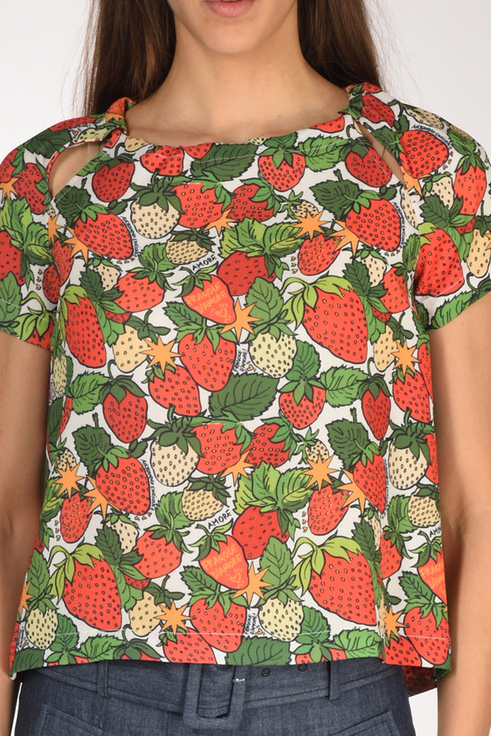 Alessandro Enriquez Camicia Stampa Rosso/verde/bianco Donna - 3