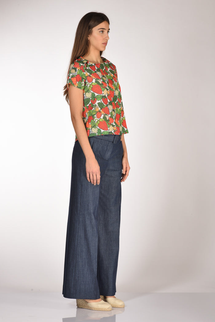 Alessandro Enriquez Camicia Stampa Rosso/verde/bianco Donna - 4