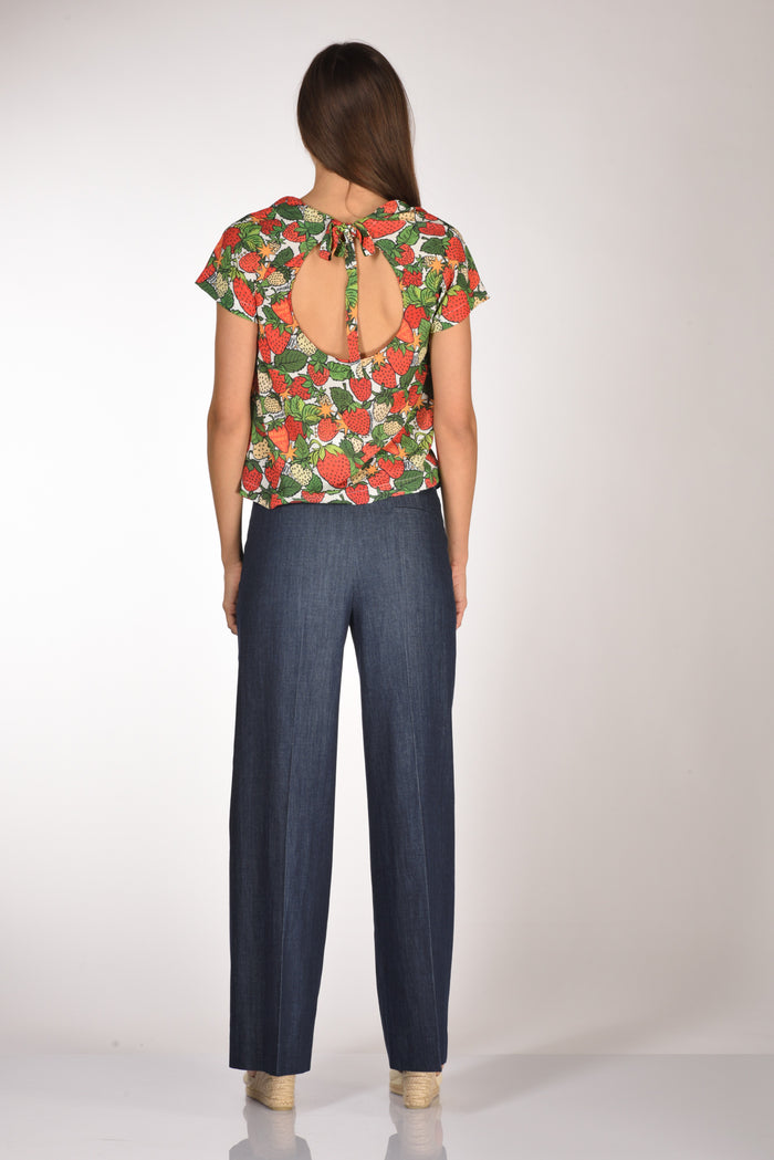 Alessandro Enriquez Camicia Stampa Rosso/verde/bianco Donna - 5