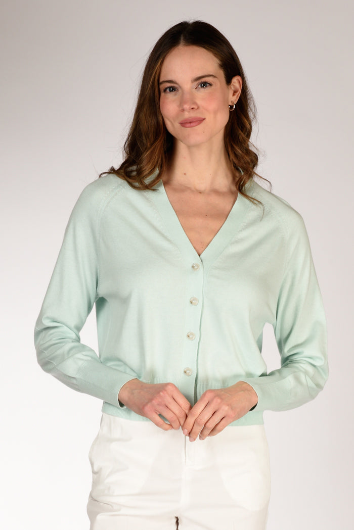 Allude Maglia Cardigan Azzurro Donna - 1