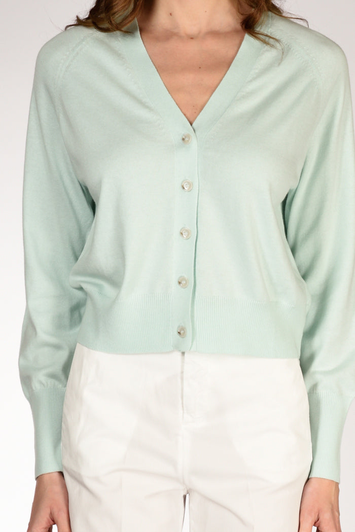 Allude Maglia Cardigan Azzurro Donna - 3