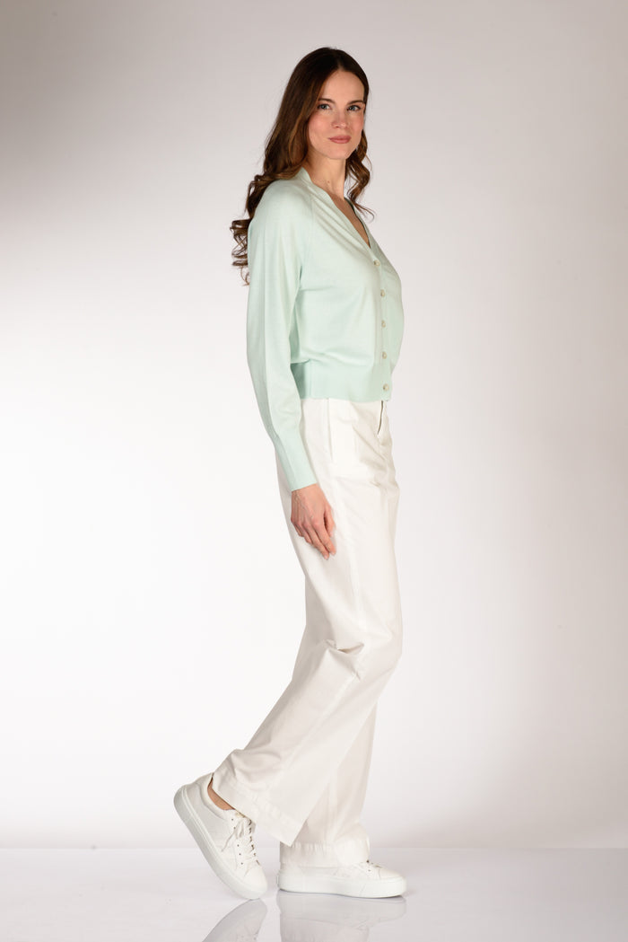 Allude Maglia Cardigan Azzurro Donna - 4