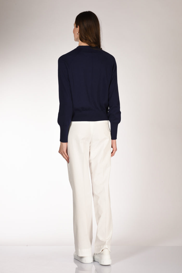 Allude Maglia Cardigan Blu Donna - 5