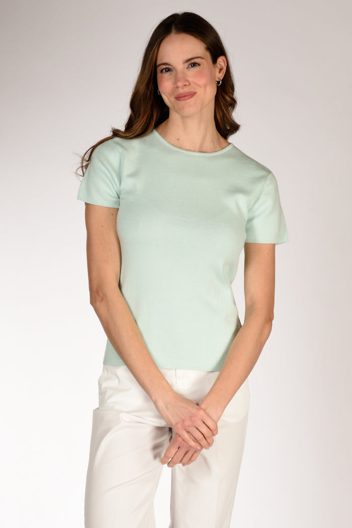 Allude Tshirt Maglia Azzurro Donna - 1