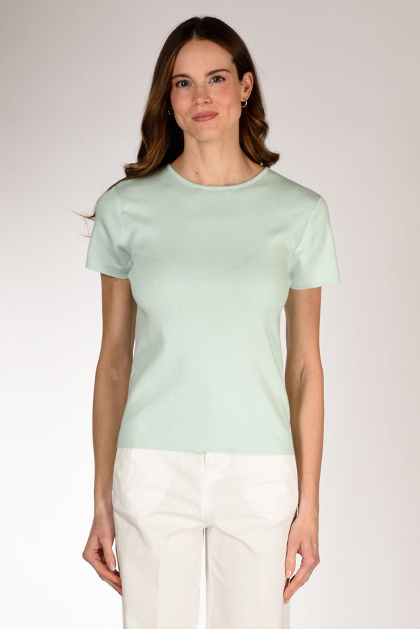 Allude Tshirt Maglia Azzurro Donna-2