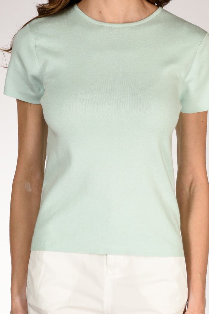 Allude Tshirt Maglia Azzurro Donna - 3