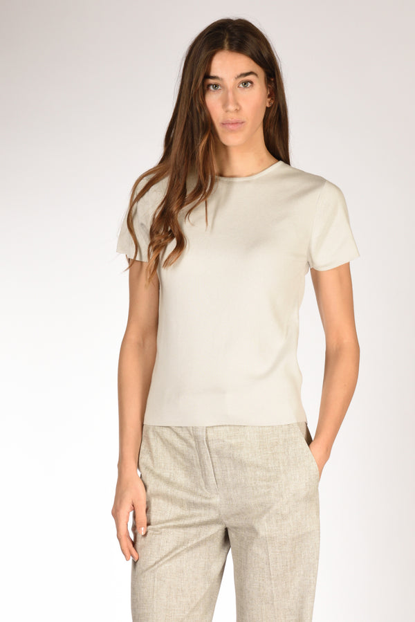 Allude Tshirt Maglia Beige Chiaro Donna