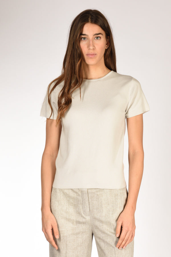 Allude Tshirt Maglia Beige Chiaro Donna-2