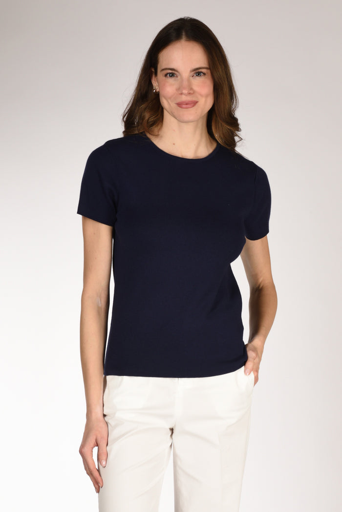 Allude Tshirt Maglia Blu Donna - 1