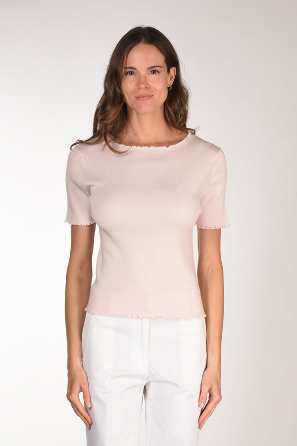 Allude Tshirt Maglia Rosa Donna-2
