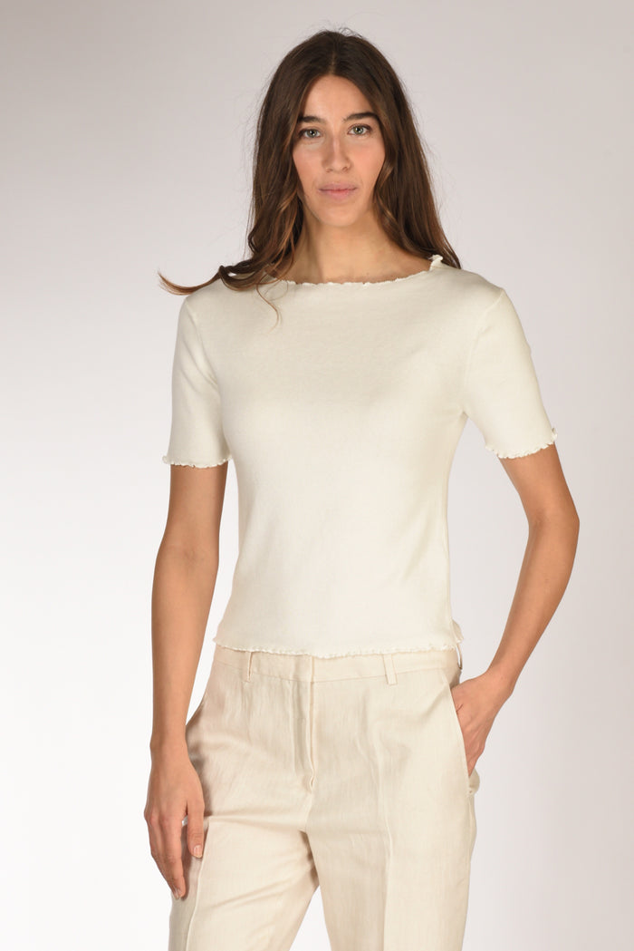 Allude Tshirt Maglia Bianco Donna - 1