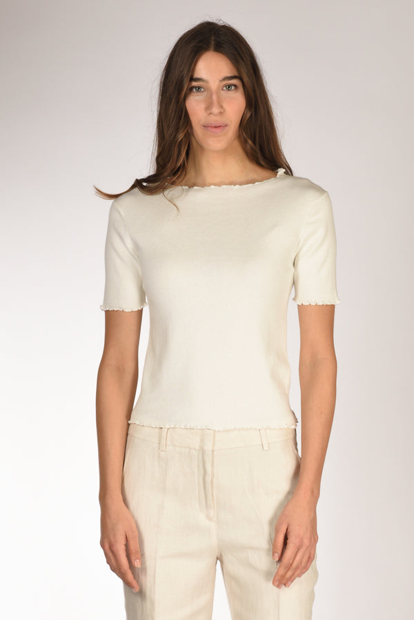 Allude Tshirt Maglia Bianco Donna-2