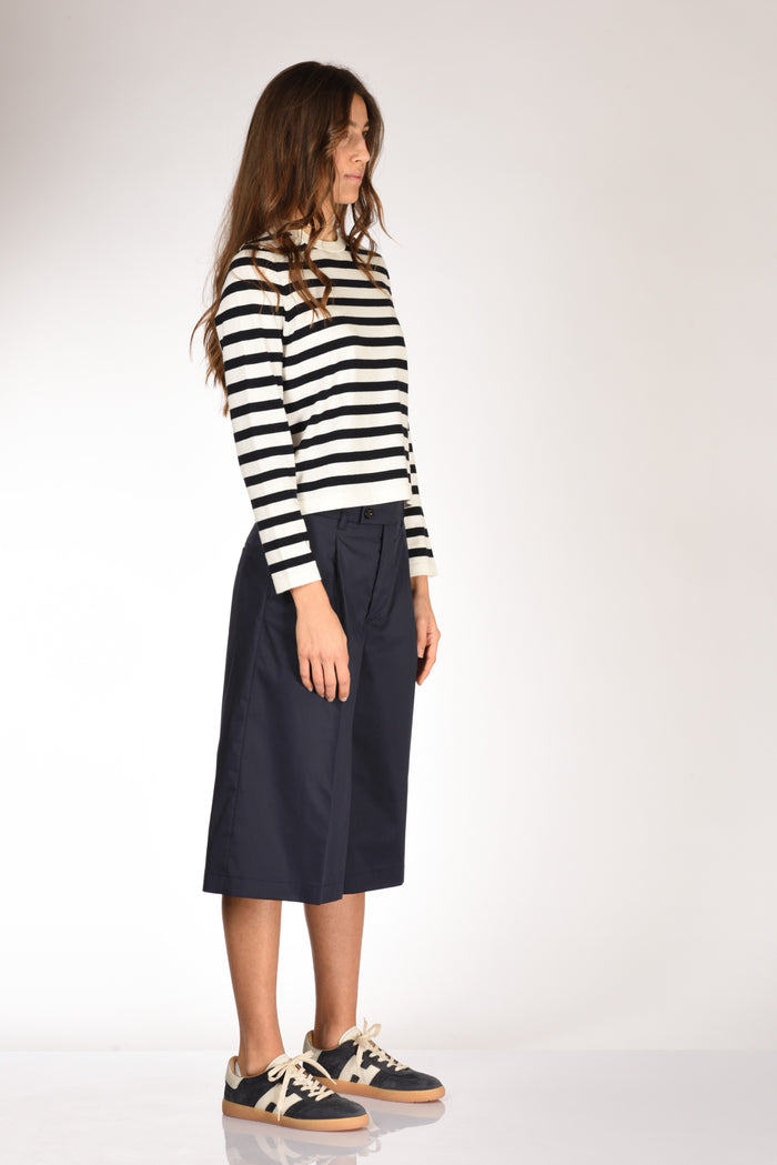 Allude Maglia Rigata Blu/bianco Donna - 4