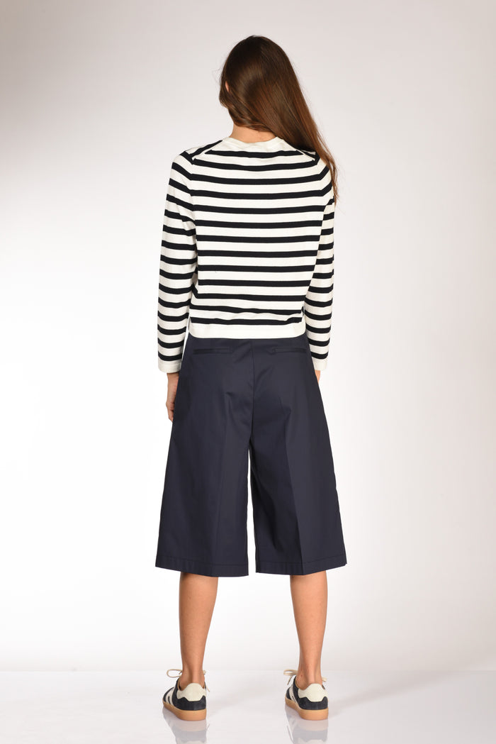 Allude Maglia Rigata Blu/bianco Donna - 5