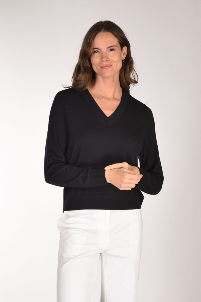 Allude Maglia V Blu Donna - 1