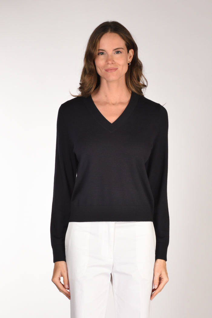 Allude Maglia V Blu Donna - 2