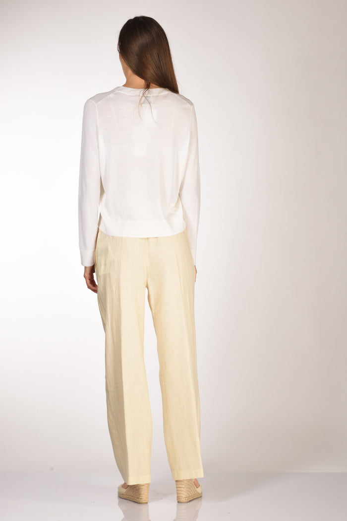 Allude Maglia V Bianco Donna - 5