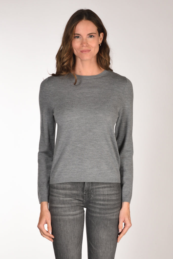 Allude Maglia Girocollo Grigio Donna - 2