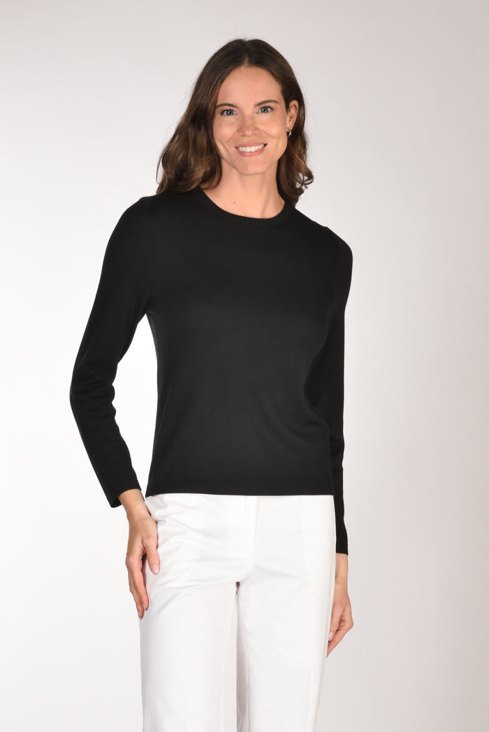 Allude Maglia Girocollo Nero Donna - 1