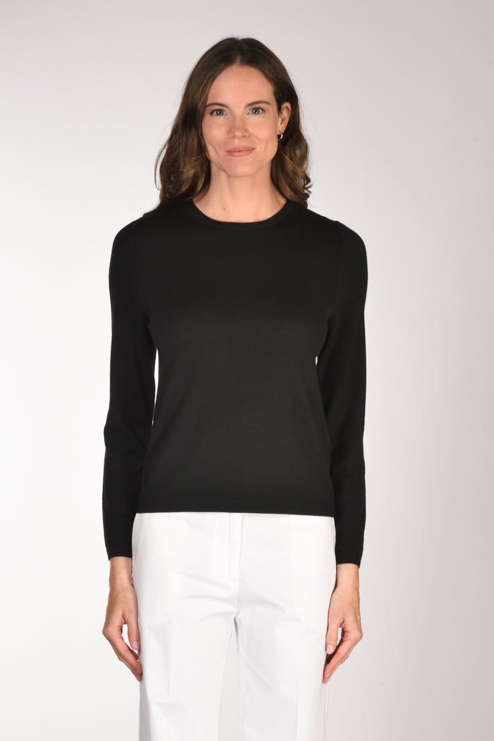 Allude Maglia Girocollo Nero Donna - 2