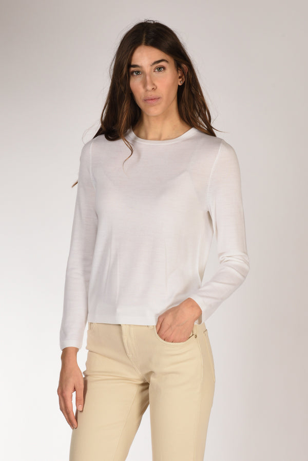 Allude Maglia Girocollo Bianco Donna