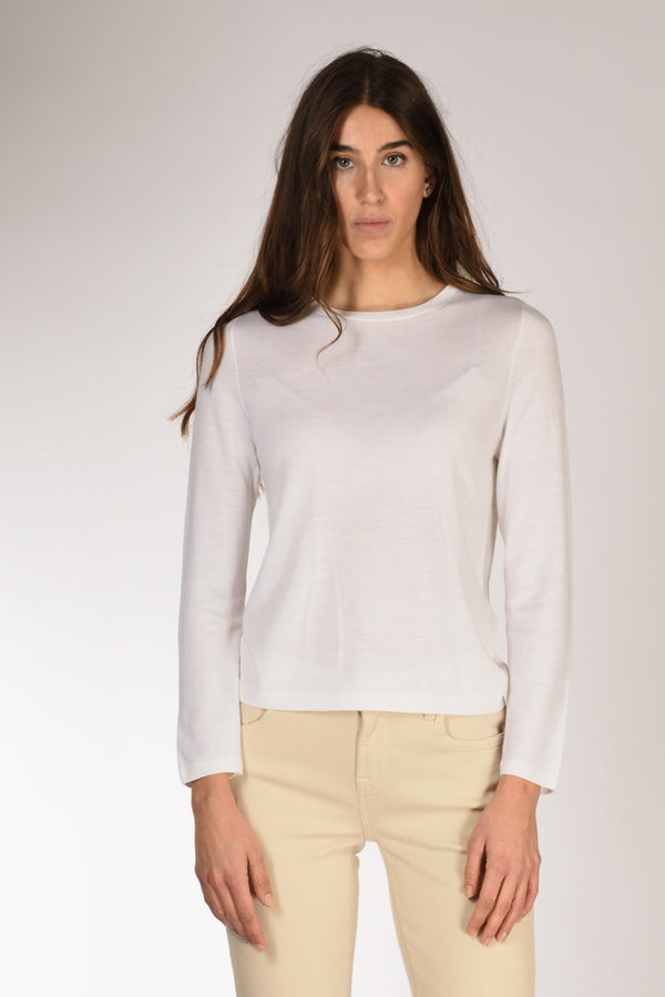 Allude Maglia Girocollo Bianco Donna-2