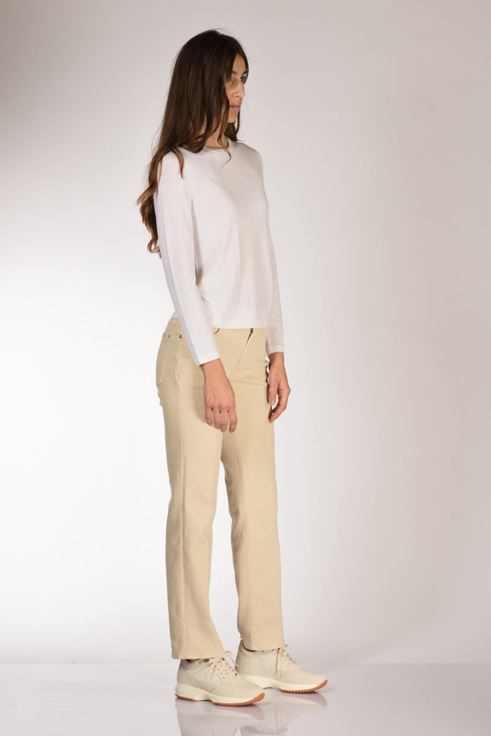 Allude Maglia Girocollo Bianco Donna - 4