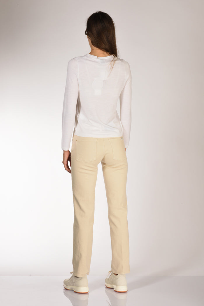 Allude Maglia Girocollo Bianco Donna - 5