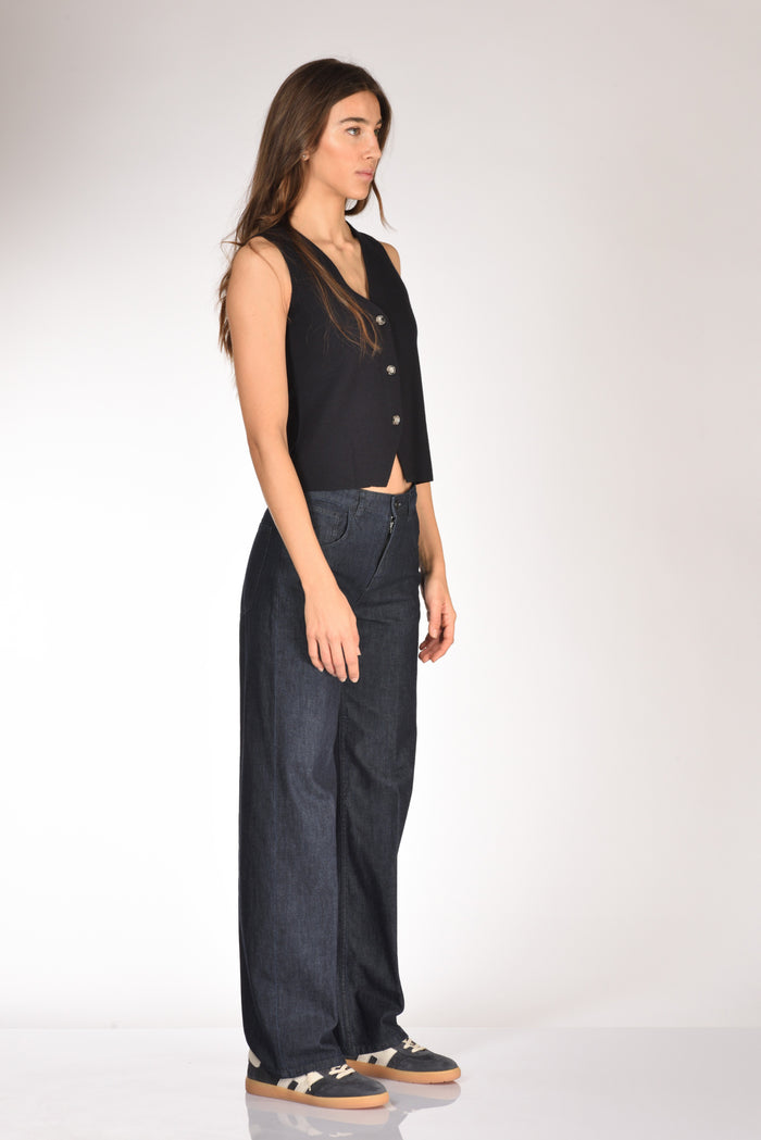 Allude Maglia Gilet Blu Donna - 4