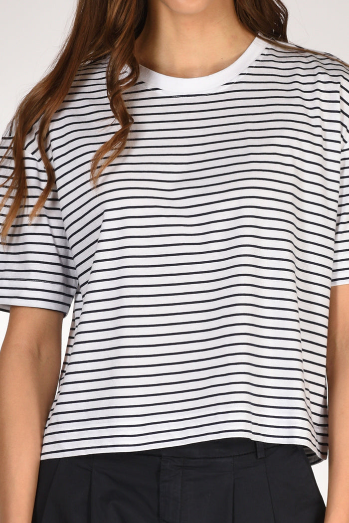 Allude Maglia Rigata Bianco/blu Donna - 3