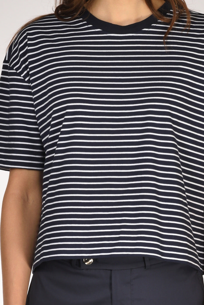 Allude Maglia Rigata Blu/bianco Donna - 3