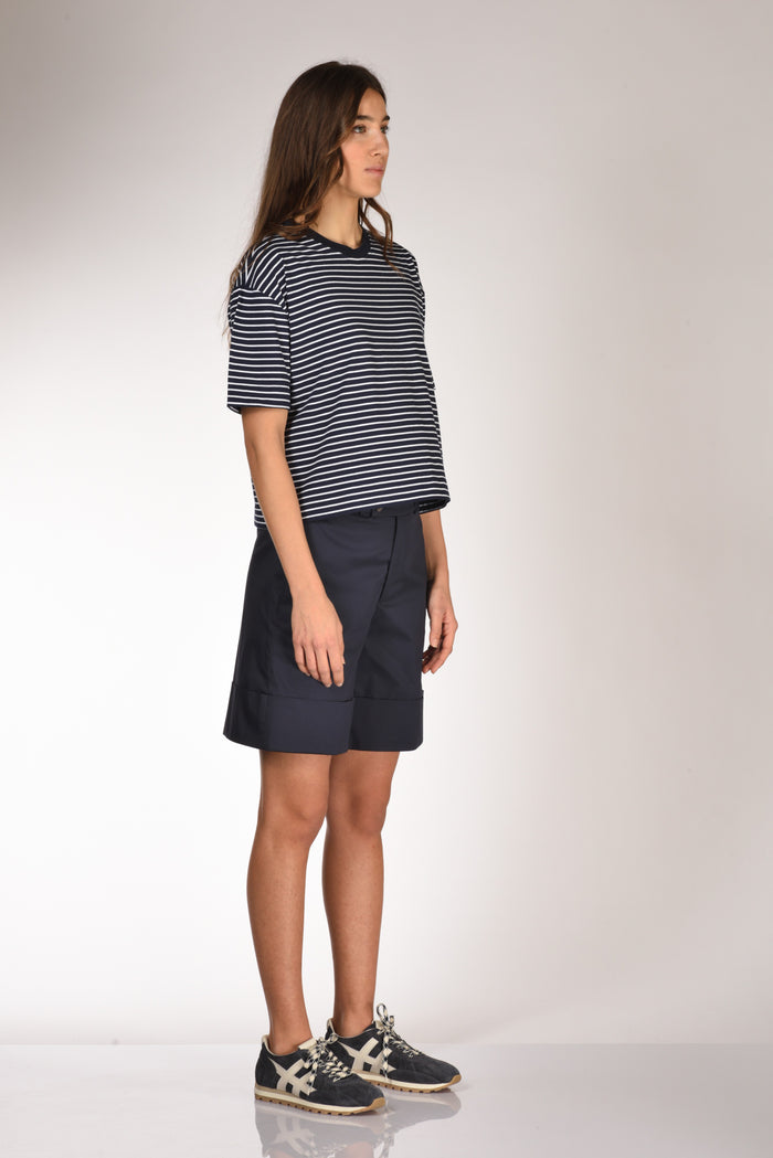Allude Maglia Rigata Blu/bianco Donna - 4