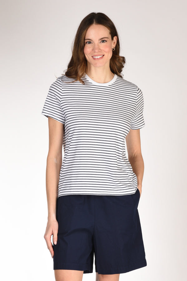 Allude Tshirt Maglia Bianco/blu Donna