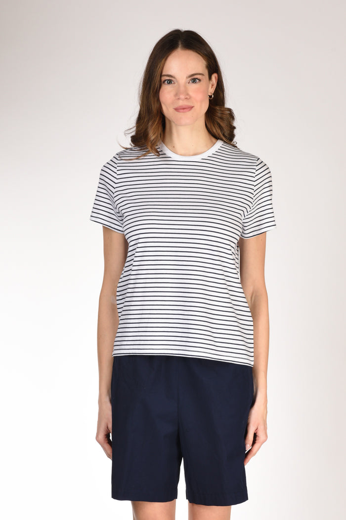 Allude Tshirt Maglia Bianco/blu Donna - 2