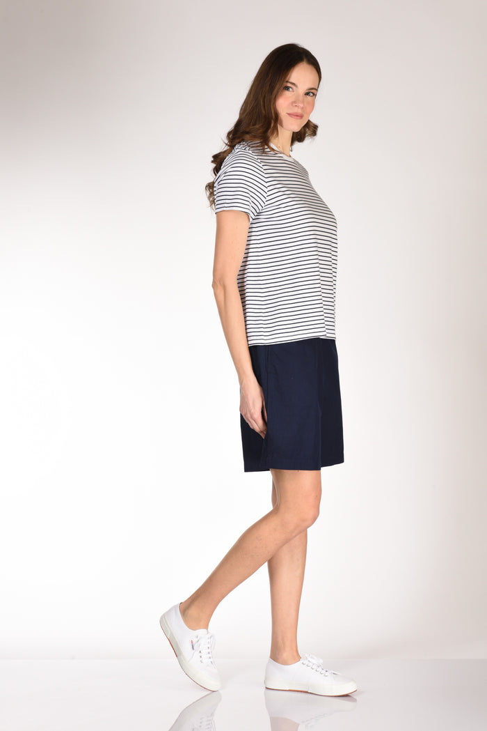 Allude Tshirt Maglia Bianco/blu Donna - 4