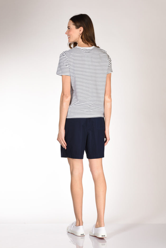 Allude Tshirt Maglia Bianco/blu Donna - 5