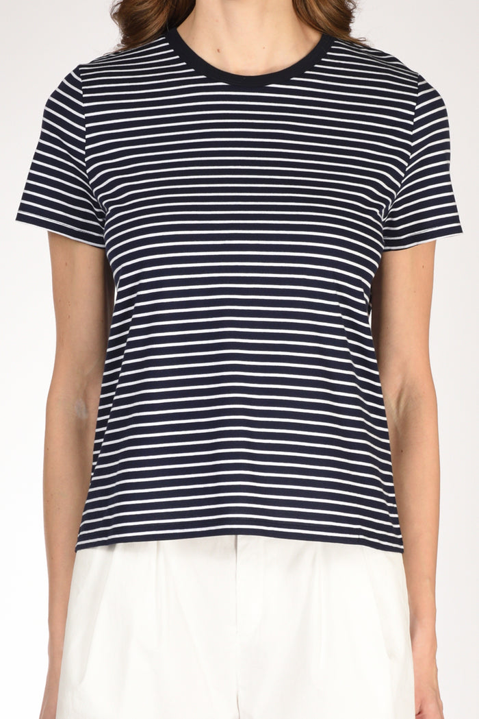 Allude Tshirt Maglia Blu/bianco Donna - 3