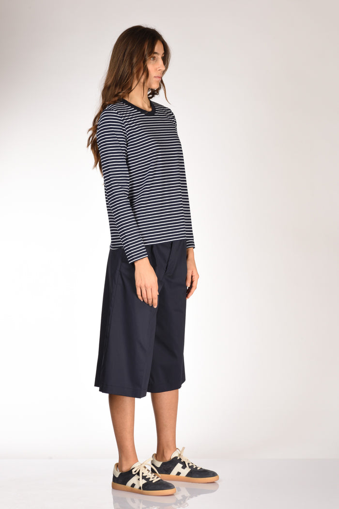 Allude Maglia Rigata Blu/bianco Donna - 4