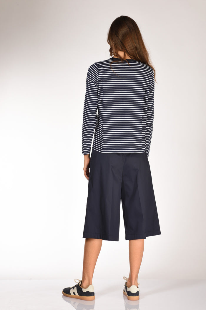 Allude Maglia Rigata Blu/bianco Donna - 5