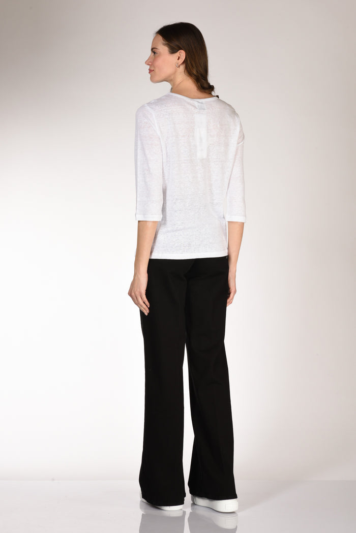 Allude Tshirt M. 3/4 Bianco Donna - 5