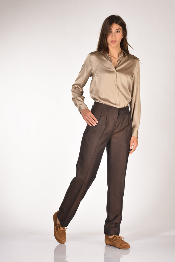 Briglia 1949 Pantalone Villeneu Marrone Donna-2