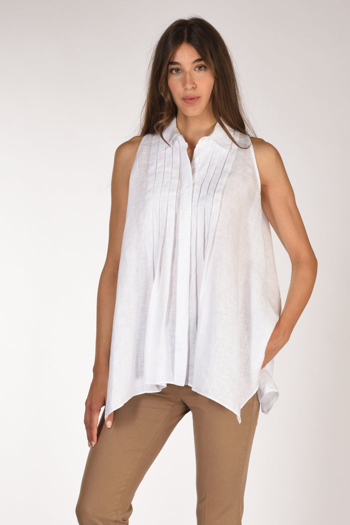Her Shirt Camicia Smanicata Bianco Donna - 1