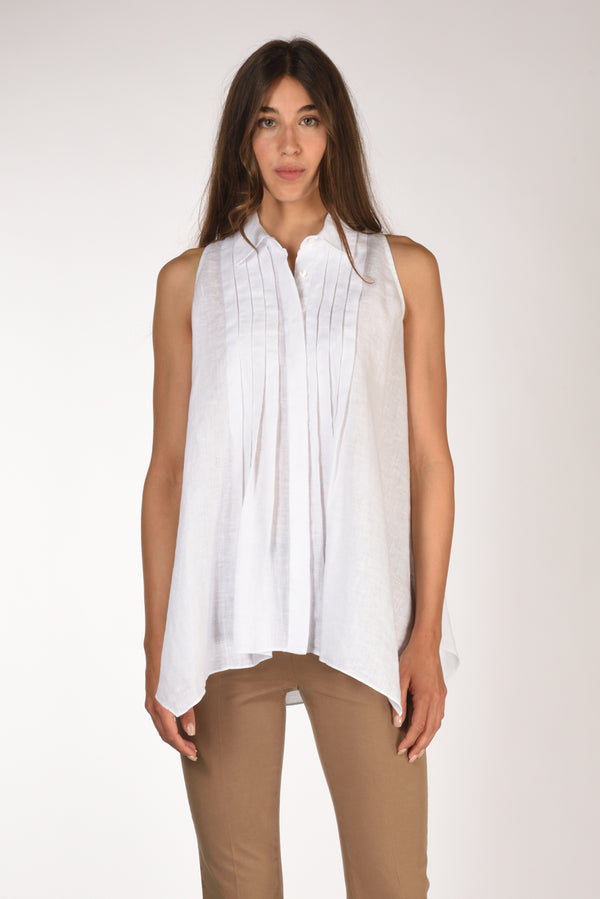 Her Shirt Camicia Smanicata Bianco Donna-2