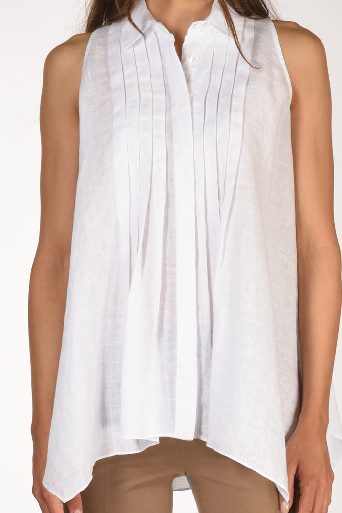 Her Shirt Camicia Smanicata Bianco Donna - 3